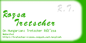 rozsa tretscher business card